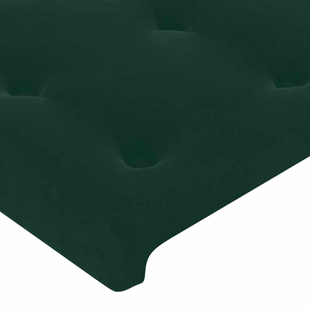 Cadre de lit sans matelas vert foncé 140x200 cm velours - XIOS