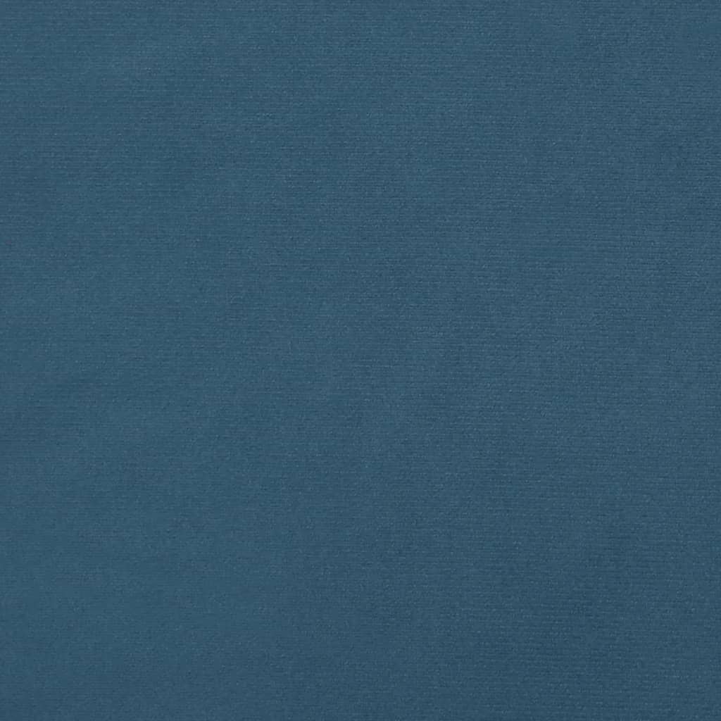 Cadre de lit sans matelas bleu foncé 140x200 cm velours - XIOS