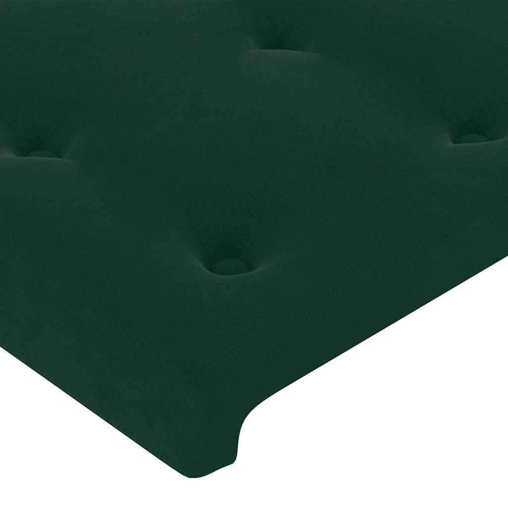 Cadre de lit sans matelas vert foncé 160x200 cm velours - XIOS