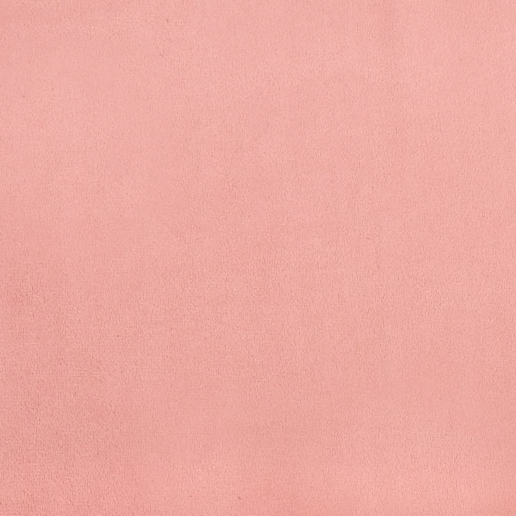 Cadre de lit sans matelas rose 160x200 cm velours - XIOS