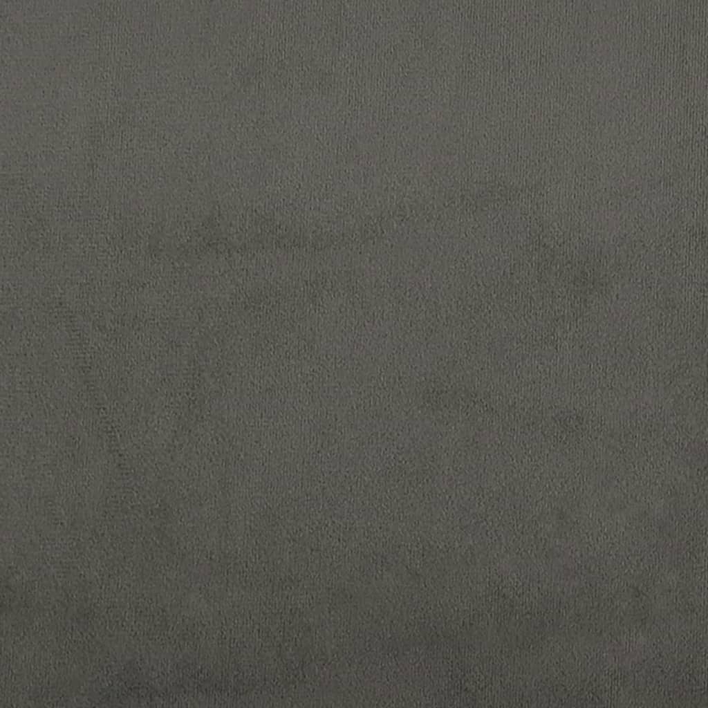 Cadre de lit sans matelas gris foncé velours - XIOS