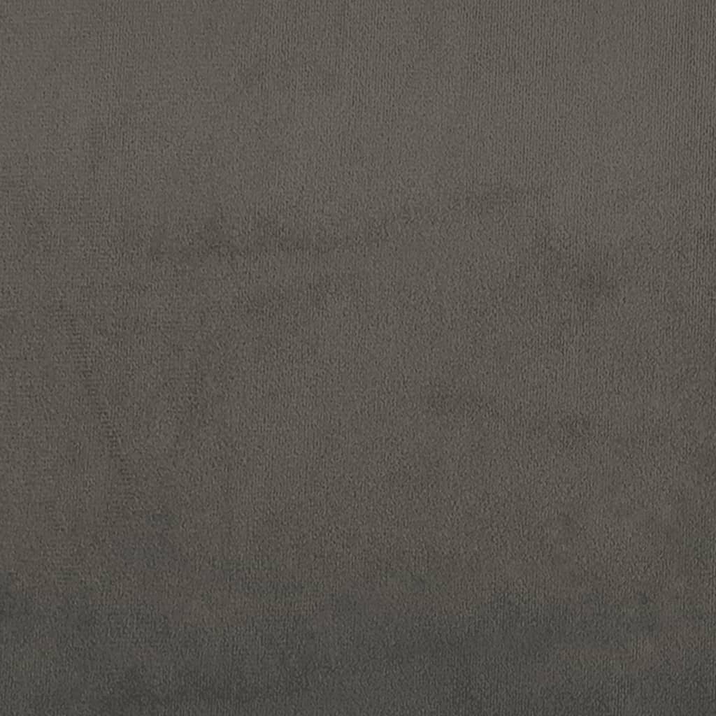 Cadre de lit sans matelas gris foncé 200x200 cm velours - XIOS