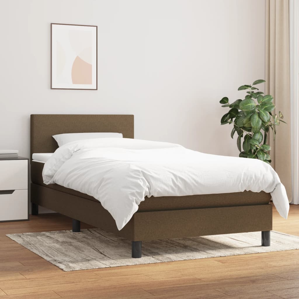 Sommier à lattes de lit avec matelas Marron foncé 100x200 cm - XIOS