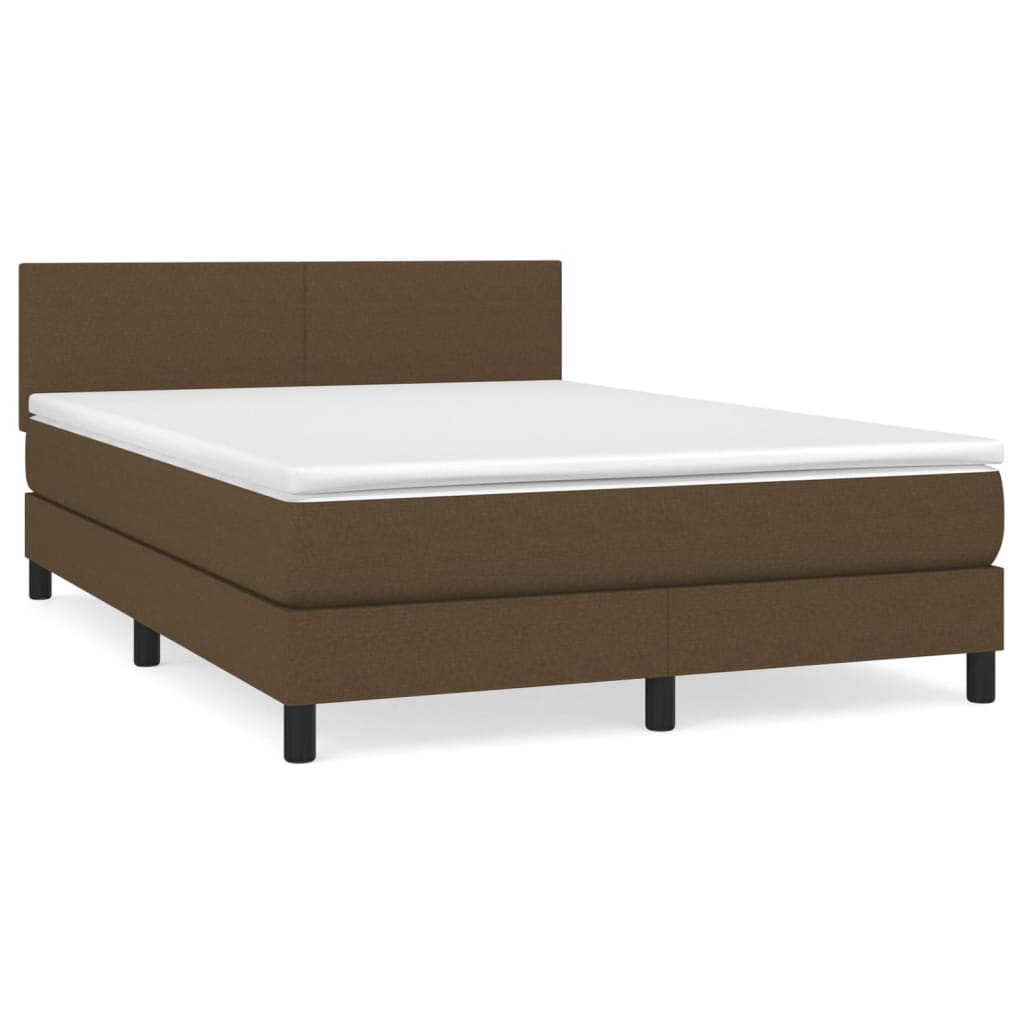 Sommier à lattes de lit avec matelas Marron foncé 140x190 cm - XIOS