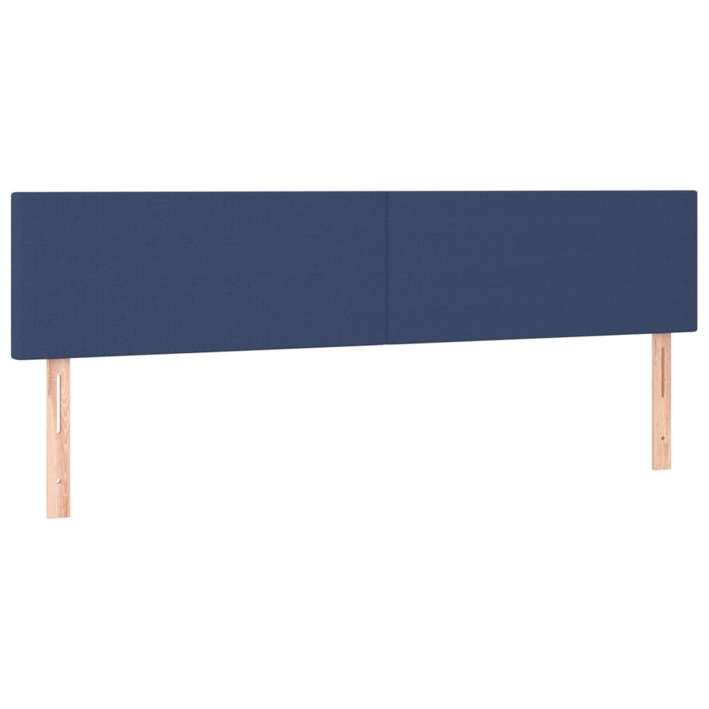 Sommier à lattes de lit avec matelas Bleu 200x200 cm Tissu - XIOS