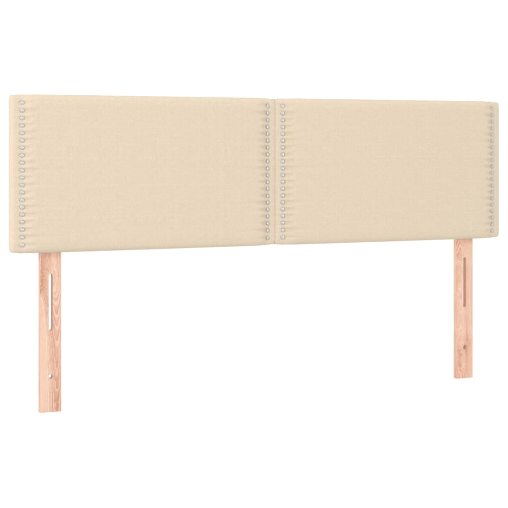 Sommier à lattes de lit avec matelas Crème 140x190 cm Tissu - XIOS
