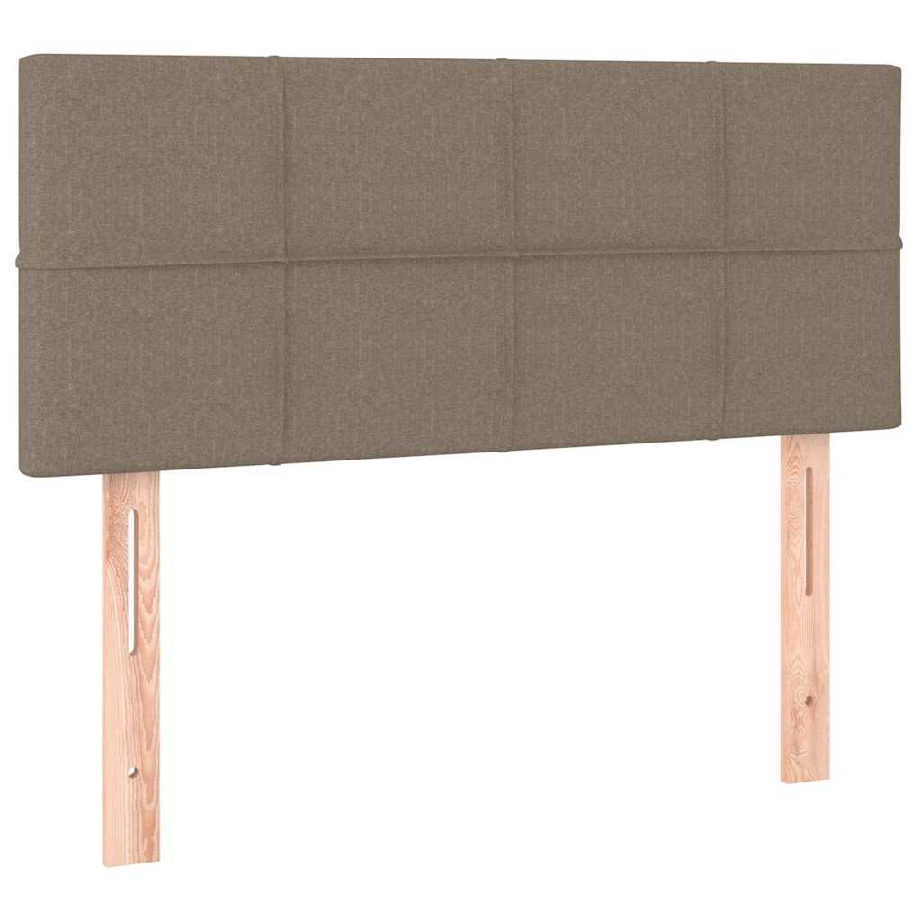 Sommier à lattes de lit avec matelas Taupe 90x190 cm Tissu - XIOS