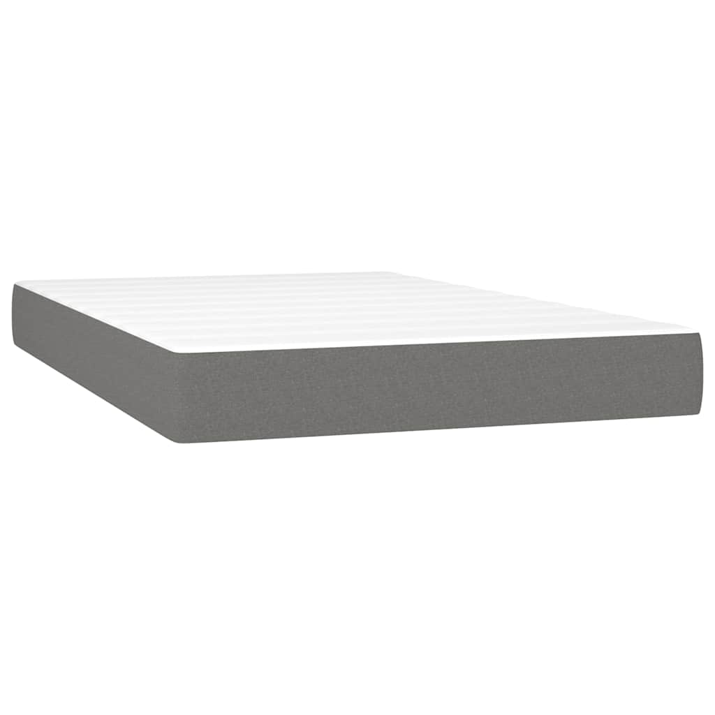 Sommier à lattes de lit avec matelas Gris foncé 120x200cm Tissu - XIOS