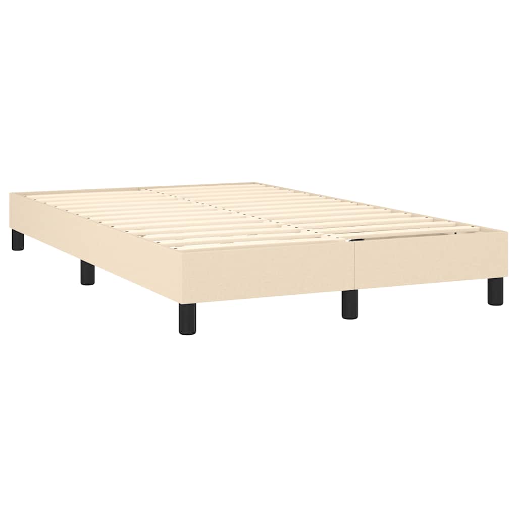 Sommier à lattes de lit avec matelas Crème 120x200 cm Tissu - XIOS