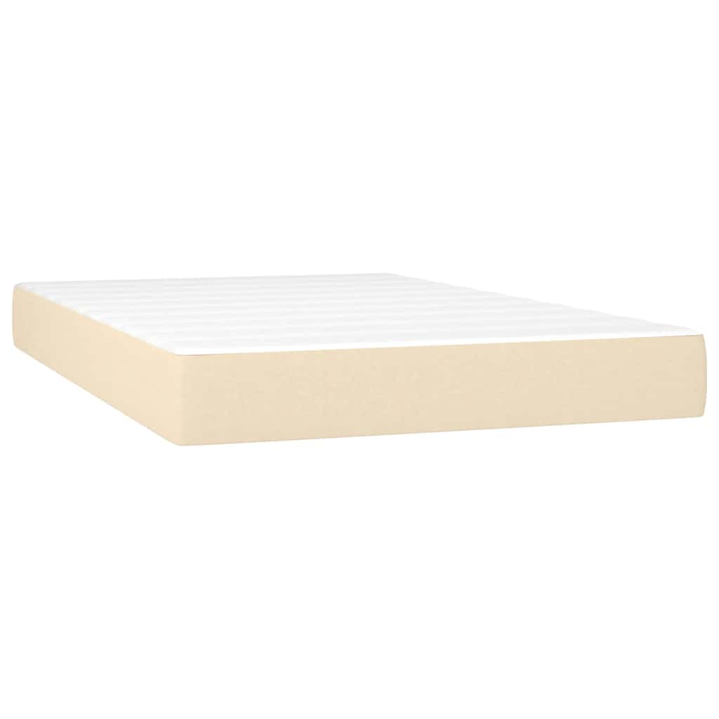 Sommier à lattes de lit avec matelas Crème 120x200 cm Tissu - XIOS