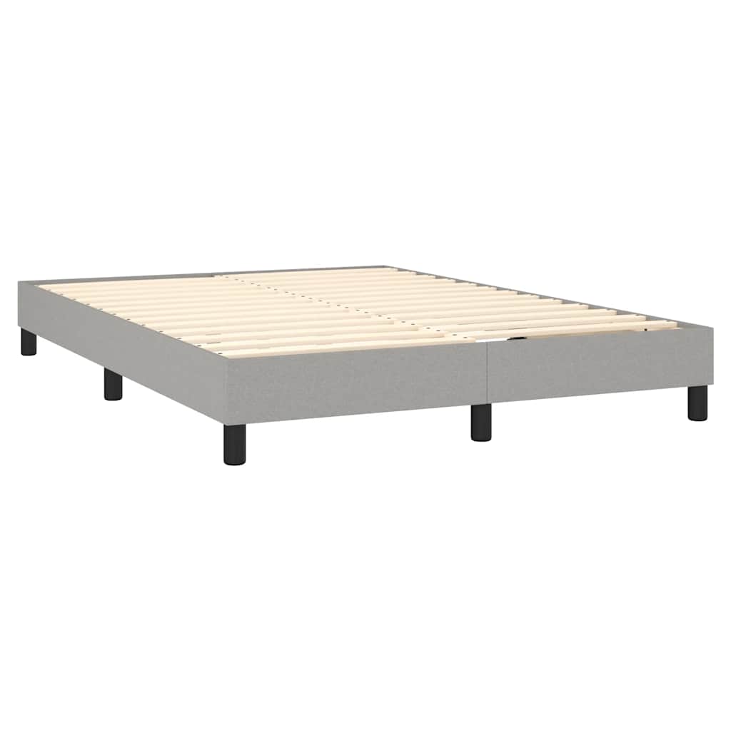 Sommier à lattes de lit avec matelas Gris clair 140x190cm Tissu - XIOS