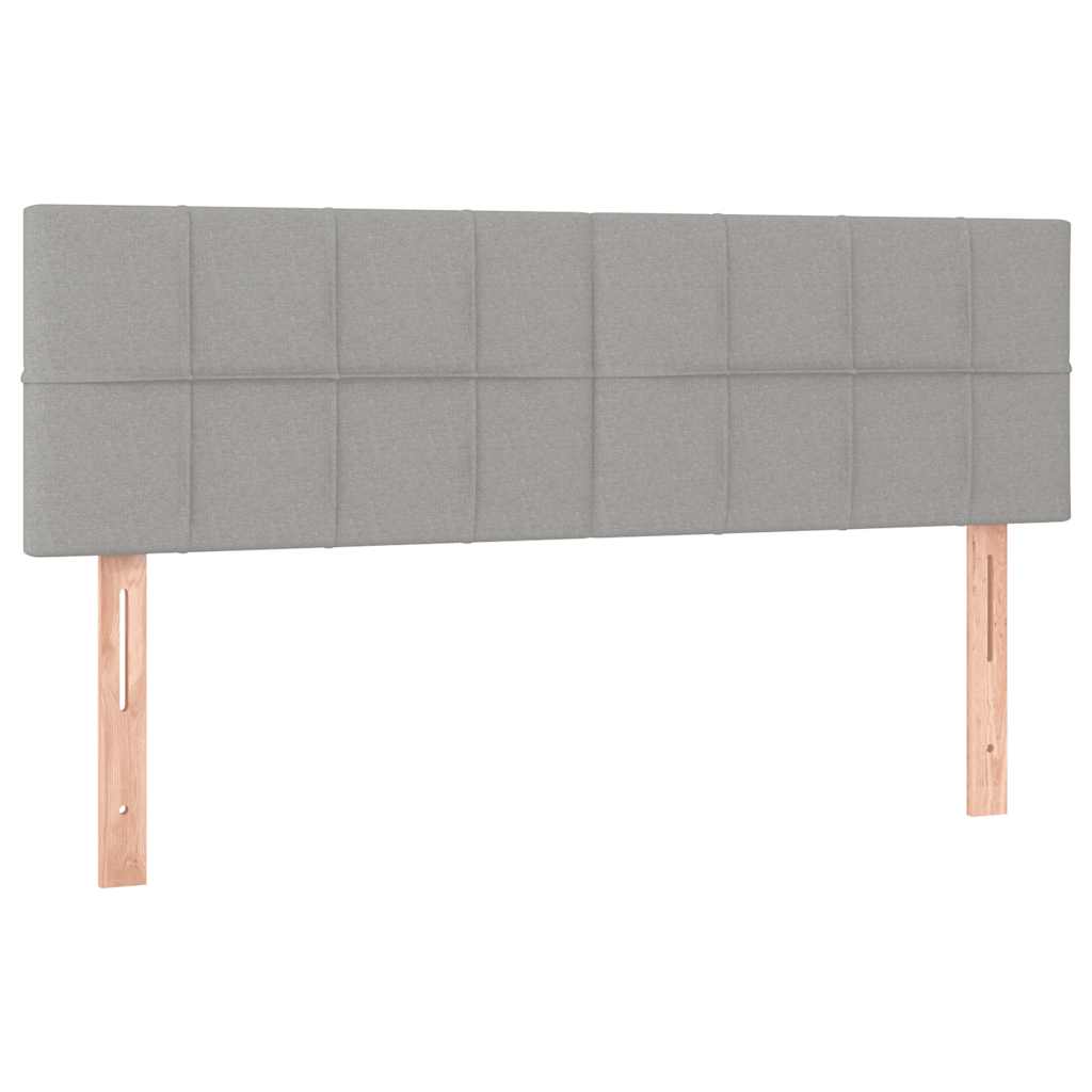 Sommier à lattes de lit avec matelas Gris clair 140x190cm Tissu - XIOS