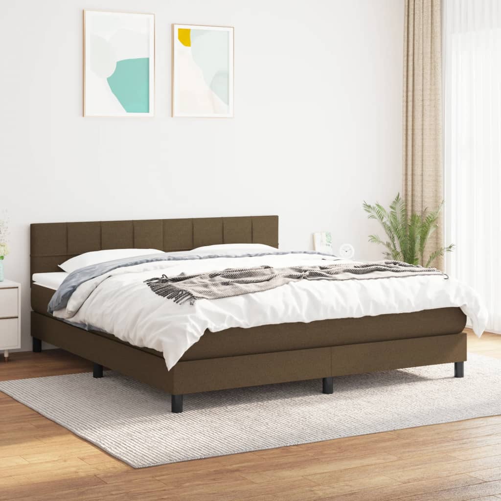 Sommier à lattes de lit avec matelas Marron foncé 160x200 cm - XIOS