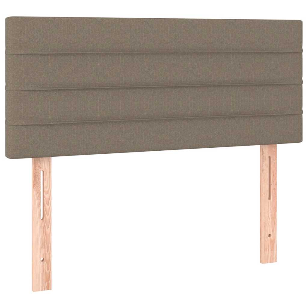 Sommier à lattes de lit avec matelas Taupe 90x190 cm Tissu - XIOS