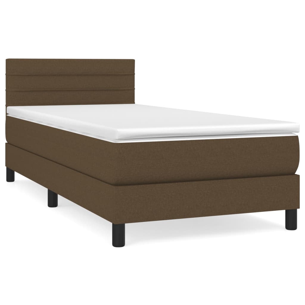 Sommier à lattes de lit avec matelas Marron foncé 90x200 cm - XIOS
