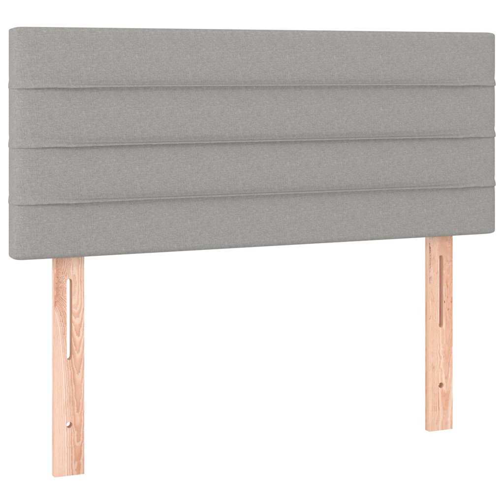 Sommier à lattes de lit avec matelas Gris clair 100x200cm Tissu - XIOS