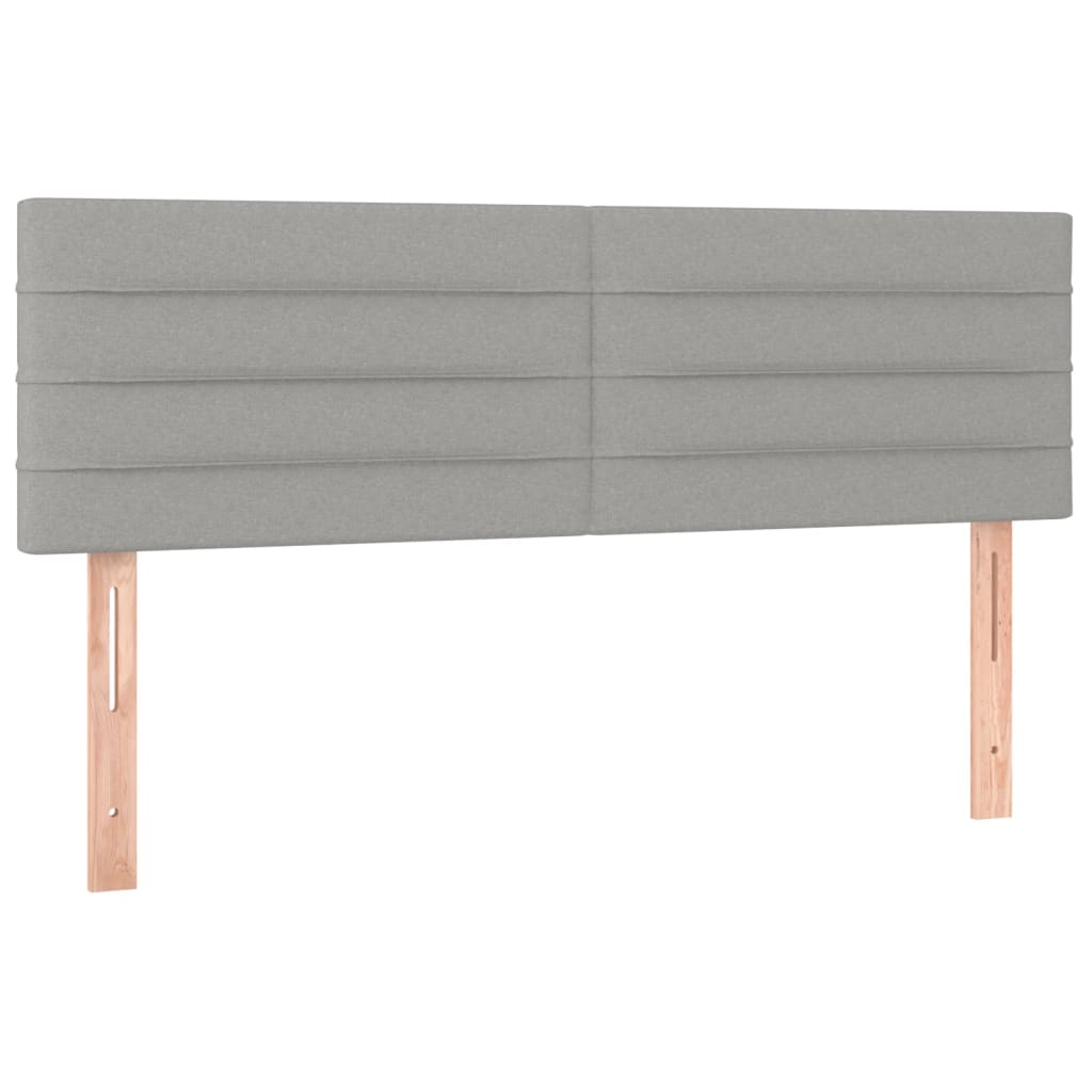 Sommier à lattes de lit avec matelas Gris clair 140x190cm Tissu - XIOS