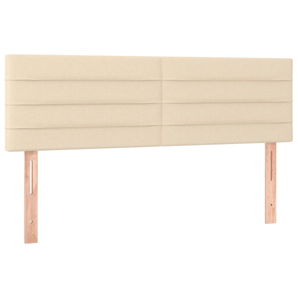 Sommier à lattes de lit avec matelas Crème 140x190 cm Tissu - XIOS