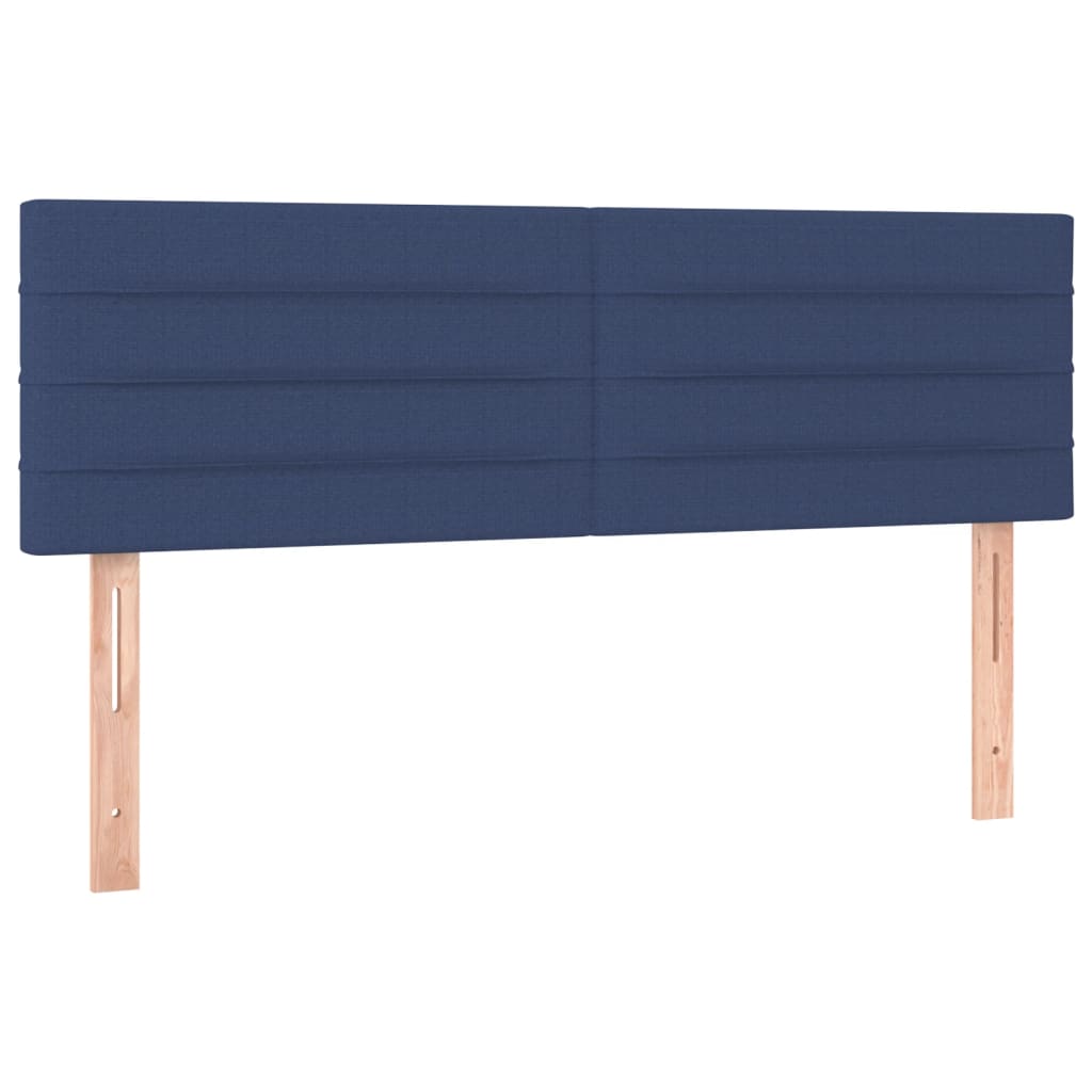 Sommier à lattes de lit avec matelas Bleu 140x200 cm Tissu - XIOS