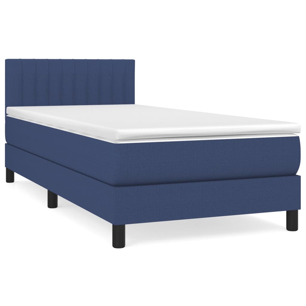 Sommier à lattes de lit avec matelas Bleu 80x200 cm Tissu - XIOS