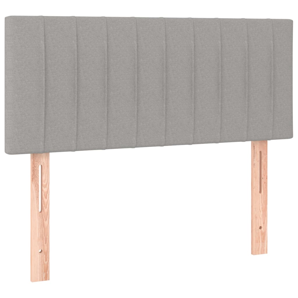 Sommier à lattes de lit et matelas Gris clair 90x190 cm Tissu - XIOS