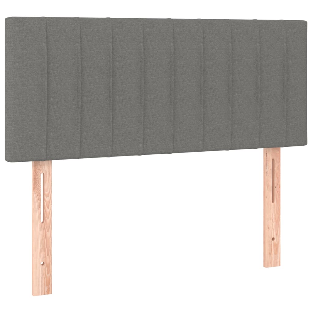 Sommier à lattes de lit avec matelas Gris foncé 100x200cm Tissu - XIOS