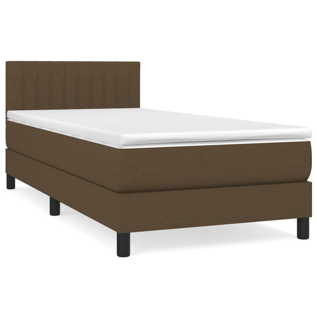 Sommier à lattes de lit avec matelas Marron foncé 100x200 cm - XIOS