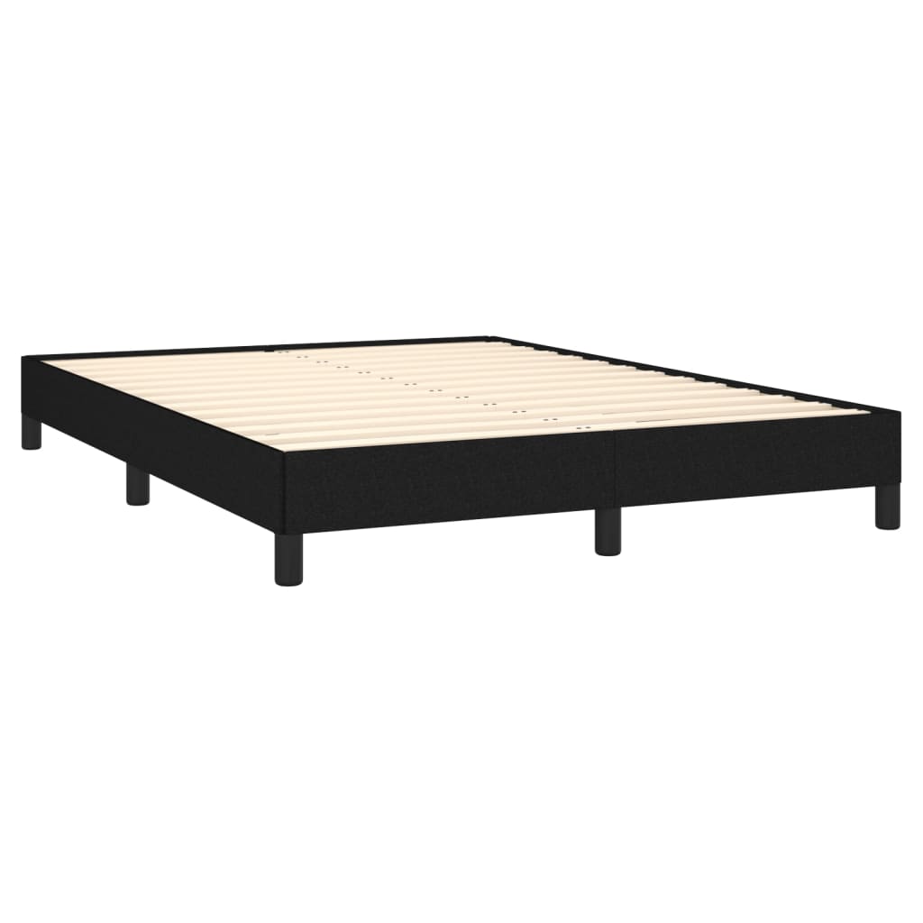 Sommier à lattes de lit avec matelas Noir 140x200 cm Tissu - XIOS