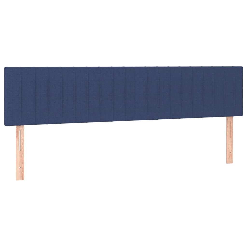 Sommier à lattes de lit avec matelas Bleu 180x200 cm Tissu