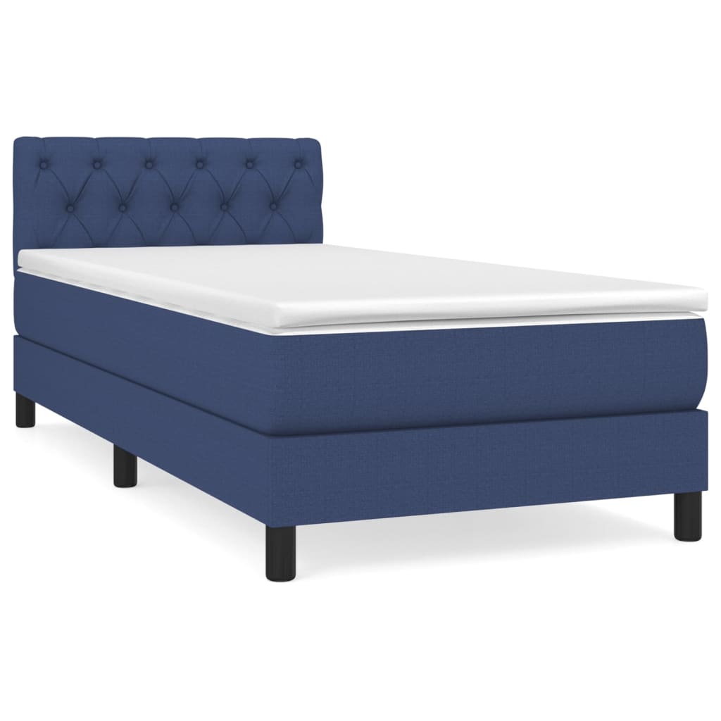 Sommier à lattes de lit avec matelas Bleu 80x200 cm Tissu - XIOS