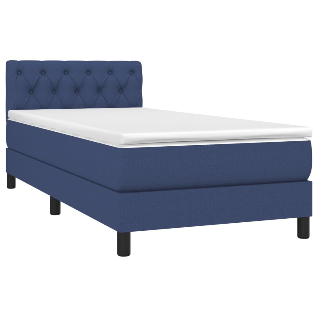 Sommier à lattes de lit avec matelas Bleu 80x200 cm Tissu - XIOS