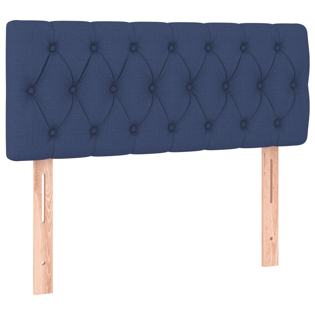 Sommier à lattes de lit avec matelas Bleu 90x190 cm Tissu - XIOS