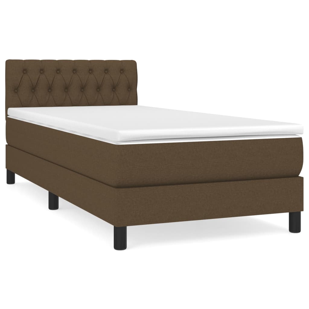Sommier à lattes de lit avec matelas Marron foncé 90x200 cm - XIOS