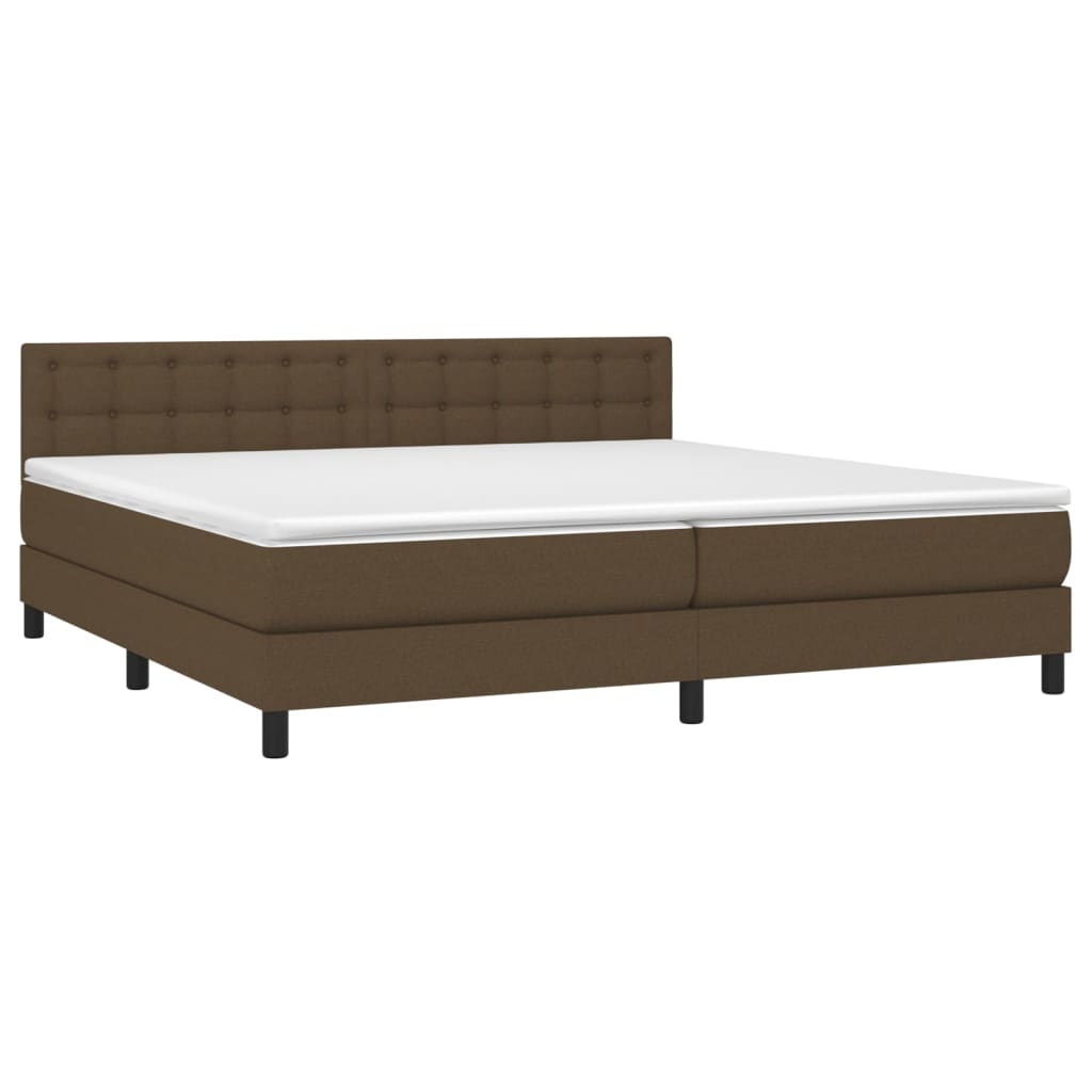 Sommier à lattes de lit avec matelas Marron foncé 200x200 cm - XIOS