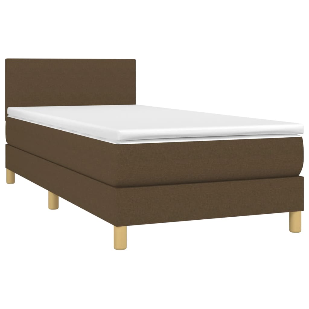 Sommier à lattes de lit avec matelas Marron foncé 90x200 cm - XIOS