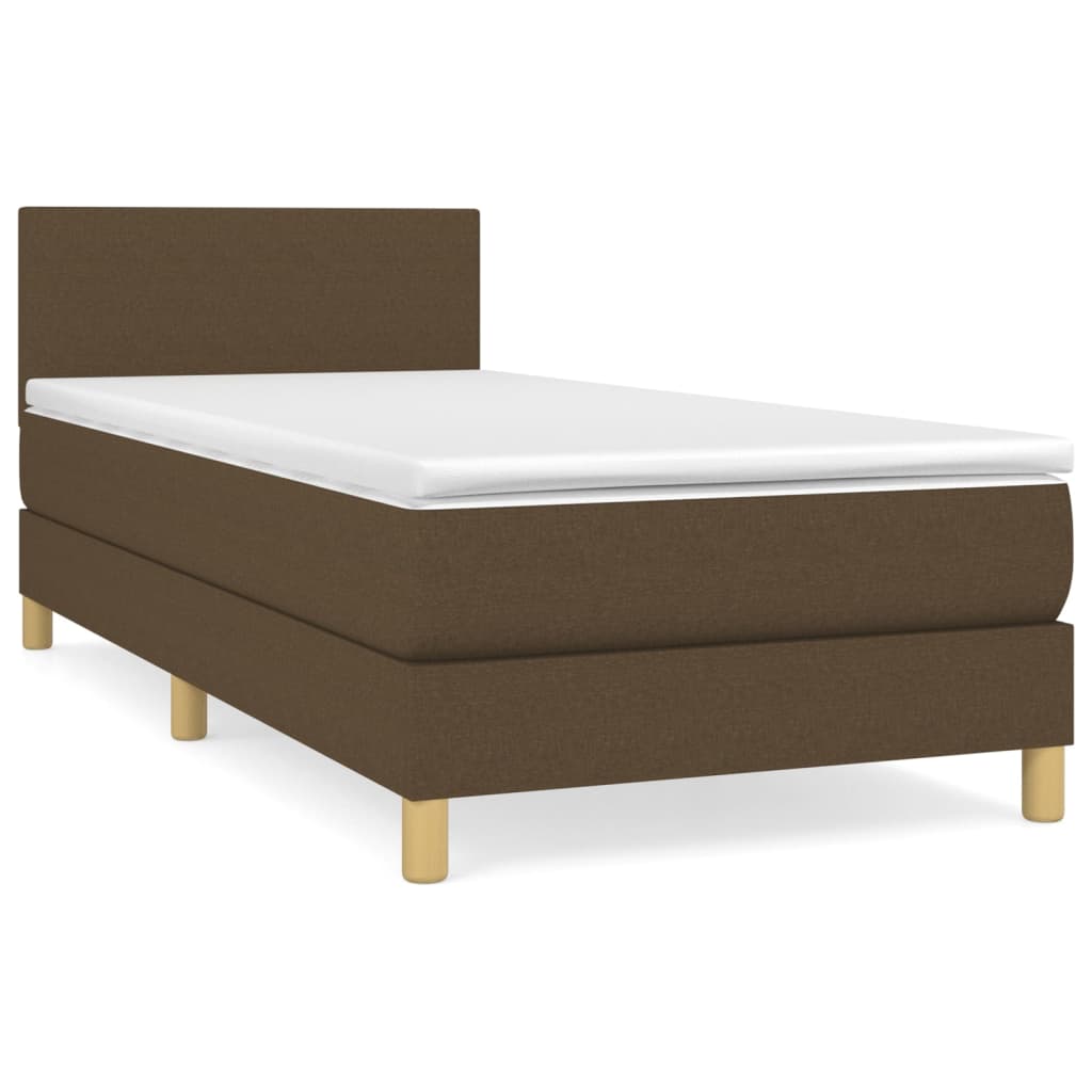Sommier à lattes de lit avec matelas Marron foncé 100x200 cm - XIOS
