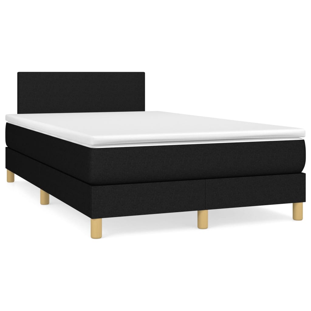 Sommier à lattes de lit avec matelas Noir 120x200 cm Tissu - XIOS