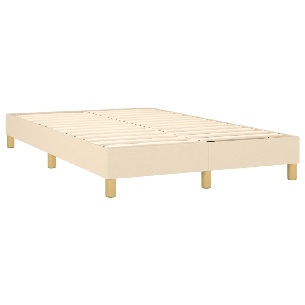 Sommier à lattes de lit avec matelas Crème 120x200 cm Tissu - XIOS