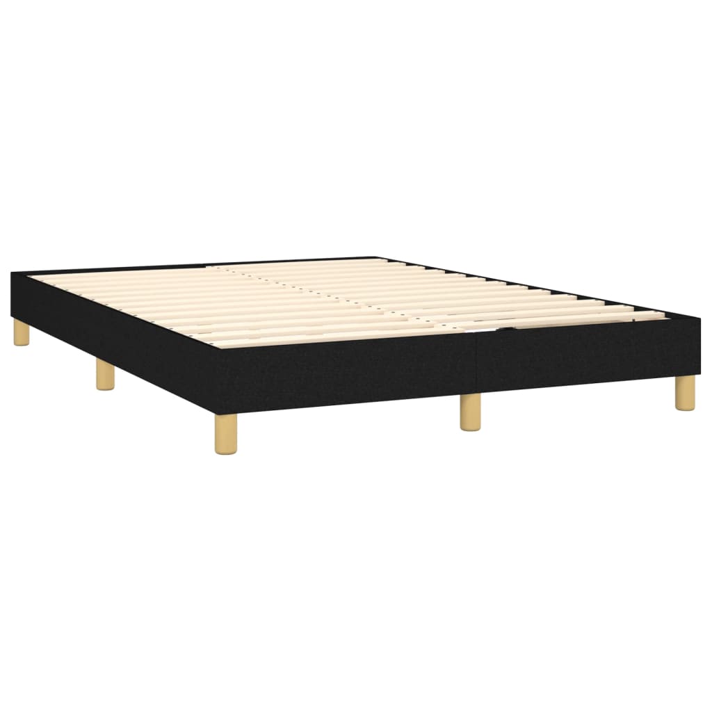 Sommier à lattes de lit avec matelas Noir 140x200 cm Tissu - XIOS