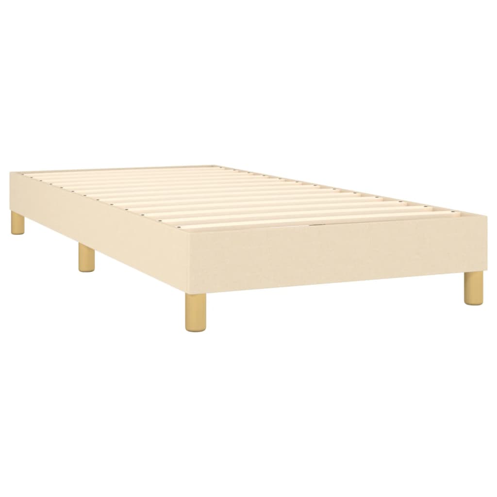 Sommier à lattes de lit et matelas Crème 90x190 cm Tissu - XIOS
