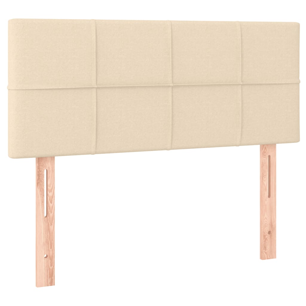 Sommier à lattes de lit avec matelas Crème 90x200 cm Tissu - XIOS