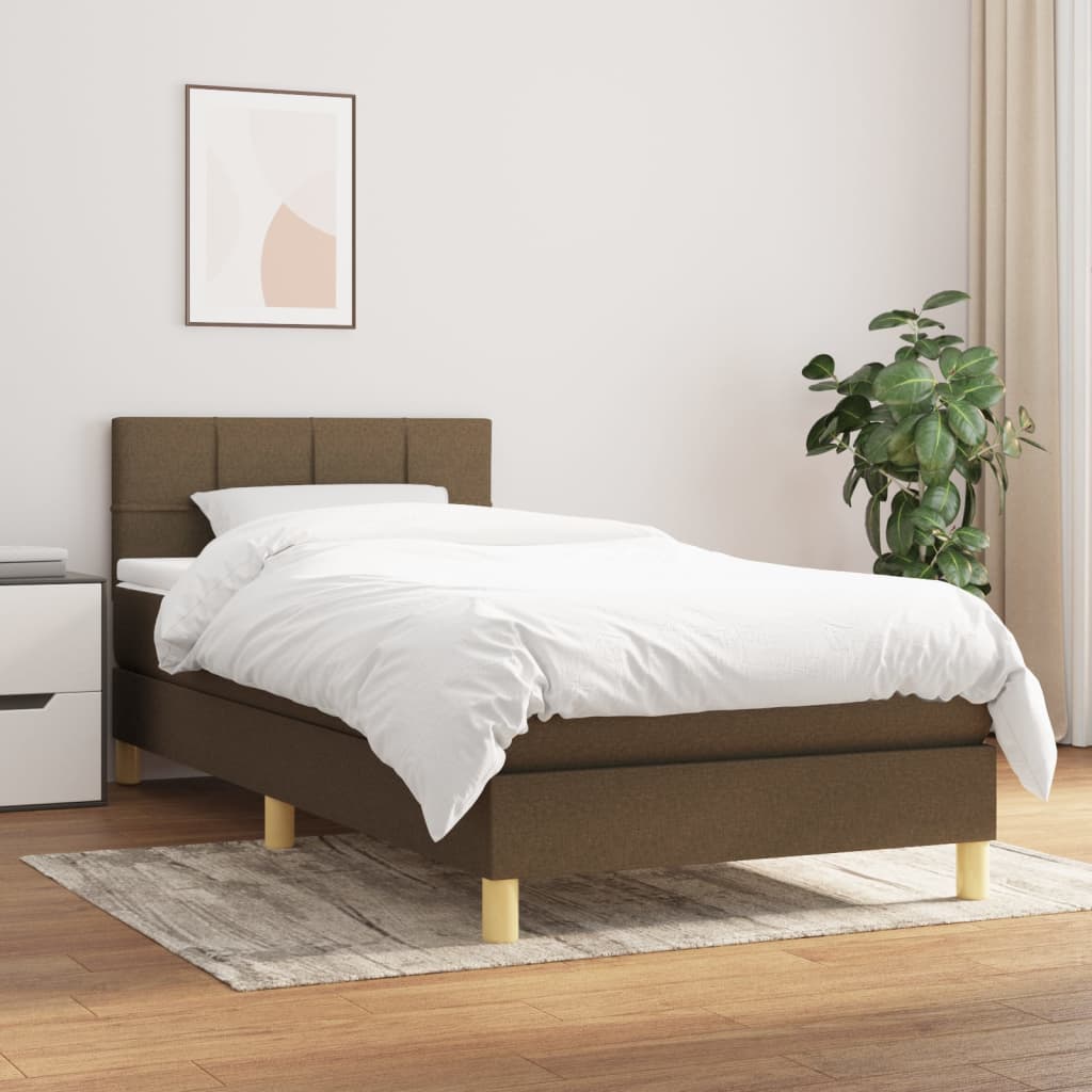 Sommier à lattes de lit avec matelas Marron foncé 100x200 cm - XIOS