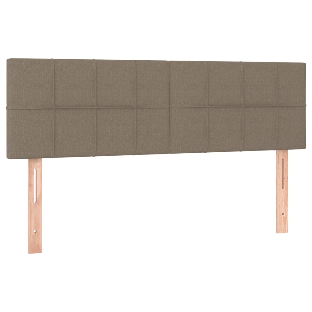 Sommier à lattes de lit avec matelas Taupe 140x200 cm Tissu - XIOS