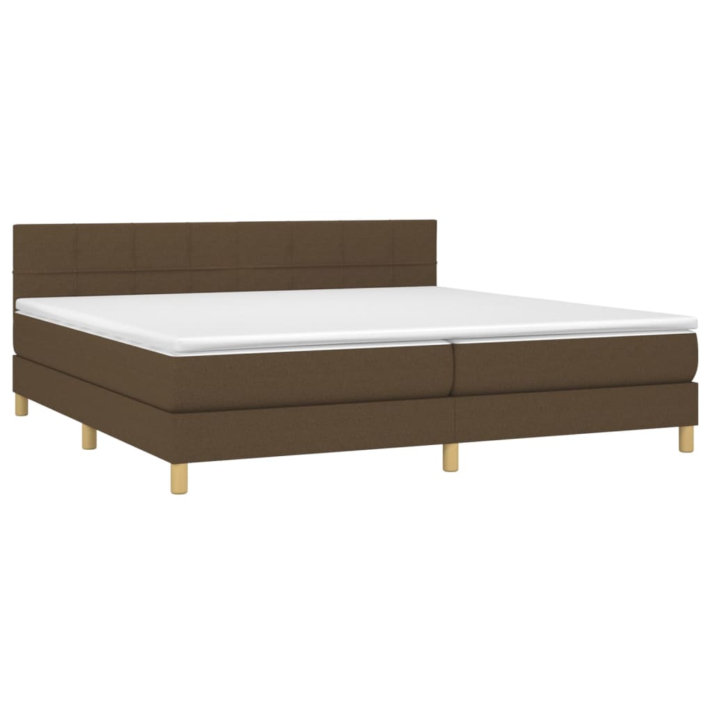 Sommier à lattes de lit avec matelas Marron foncé 200x200 cm - XIOS