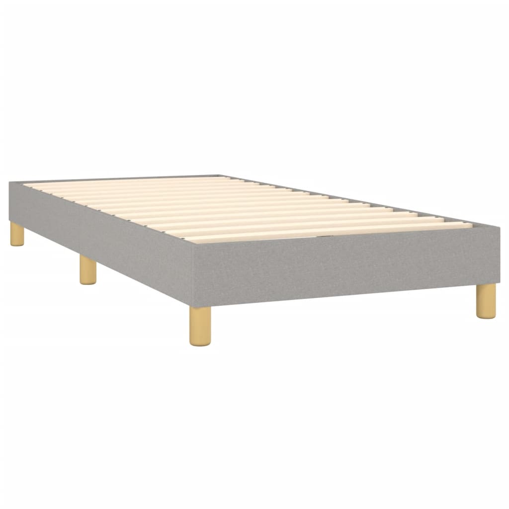 Sommier à lattes de lit avec matelas Gris clair 100x200cm Tissu - XIOS