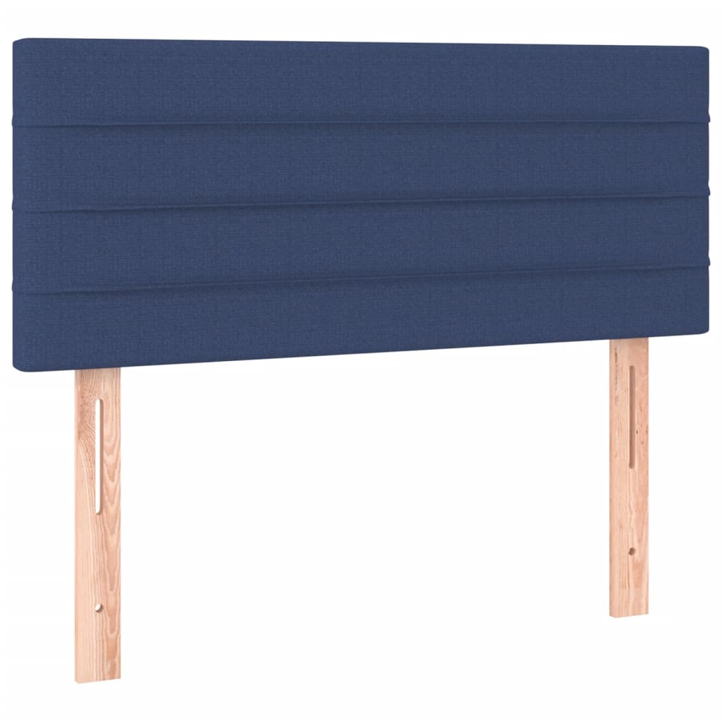 Sommier à lattes de lit avec matelas Bleu 100x200 cm Tissu - XIOS
