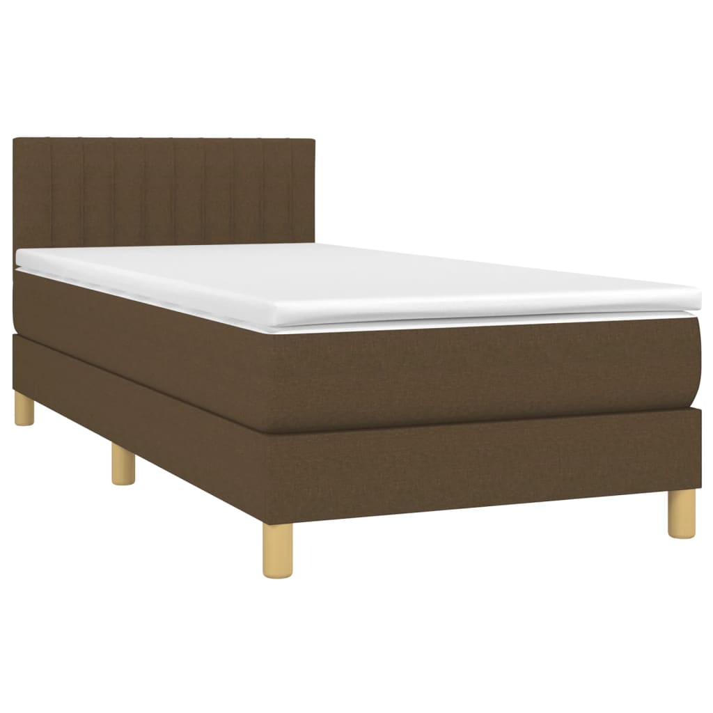 Sommier à lattes de lit avec matelas Marron foncé 100x200 cm - XIOS