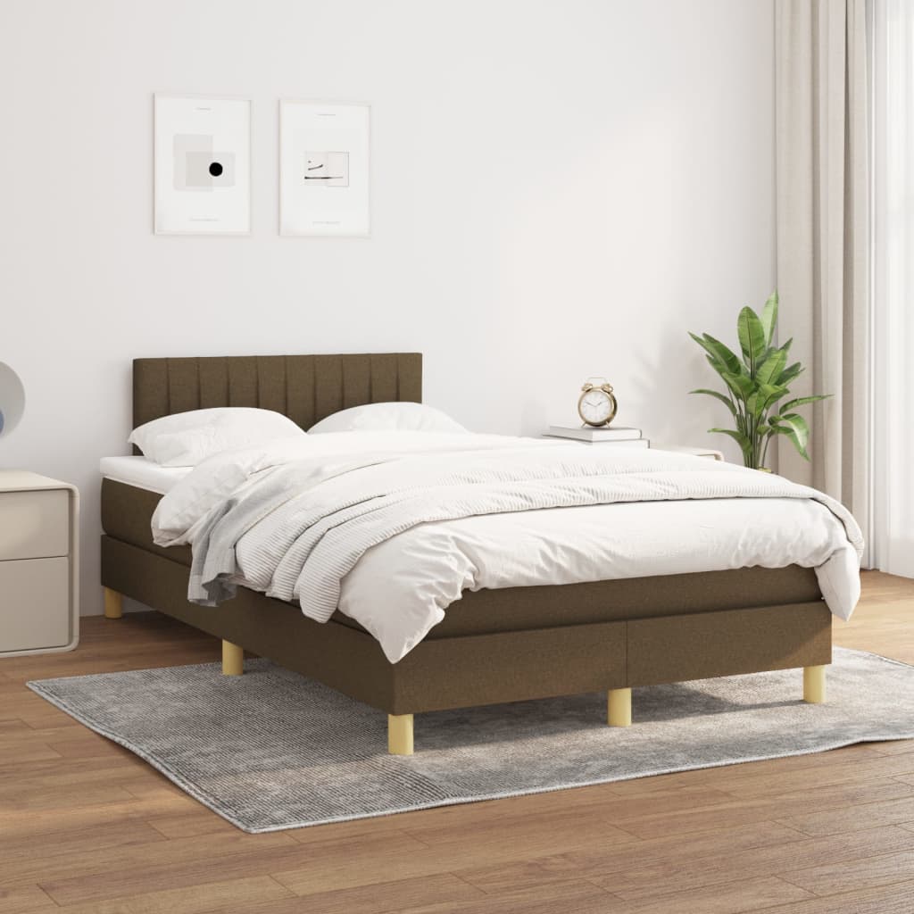 Sommier à lattes de lit avec matelas Marron foncé 120x200 cm - XIOS