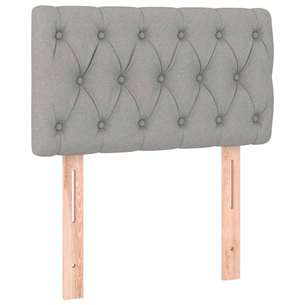 Sommier à lattes de lit avec matelas Gris clair 80x200 cm Tissu - XIOS