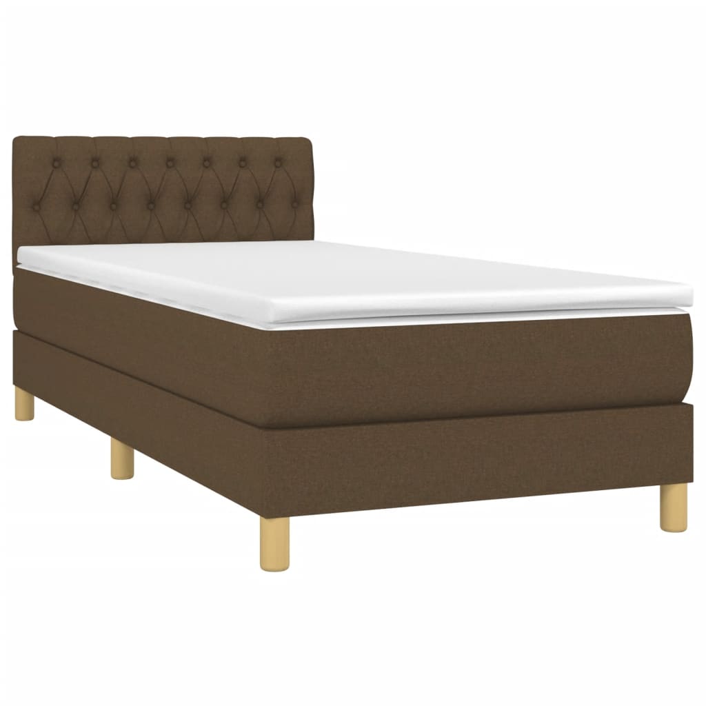 Sommier à lattes de lit avec matelas Marron foncé 90x200 cm - XIOS